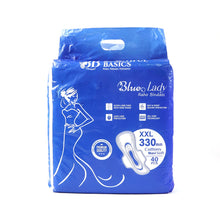 Beautiful Basics Blue Lady Extra Long Pads With Wides Wings Sanitary Pads – 330 mm, 40-Pack