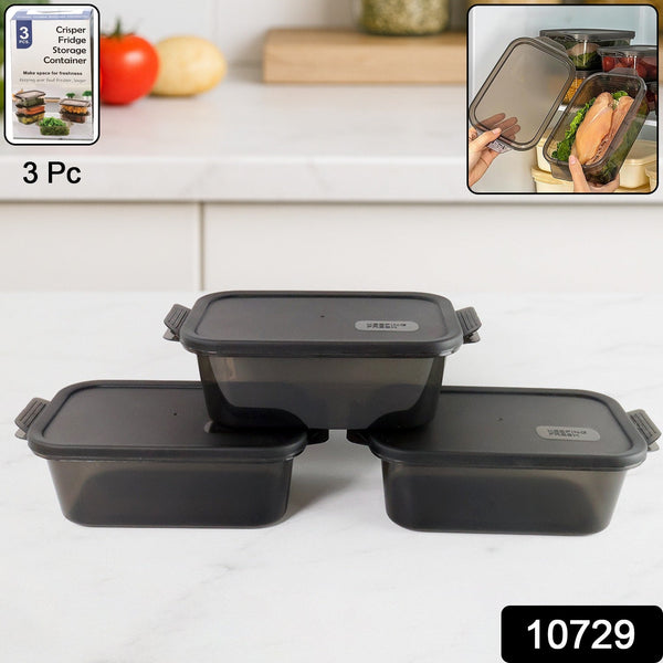 Rectangular Food Storage Containers - (3 Pc / Set)